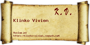 Klinko Vivien névjegykártya